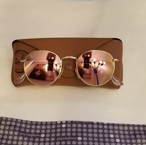 Ray-Ban RB3447 Round Metal Gold/Copper - Pink
